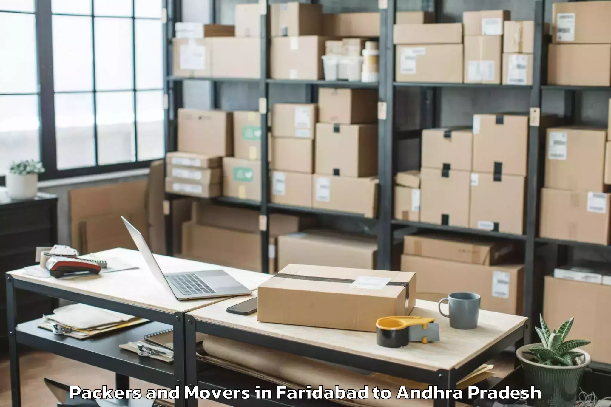 Hassle-Free Faridabad to Dornipadu Packers And Movers